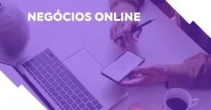 negócios online. Computador e um celular