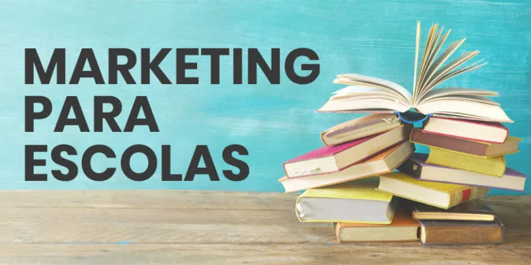 foto com vários livros para falar sobre marketing para escolar
